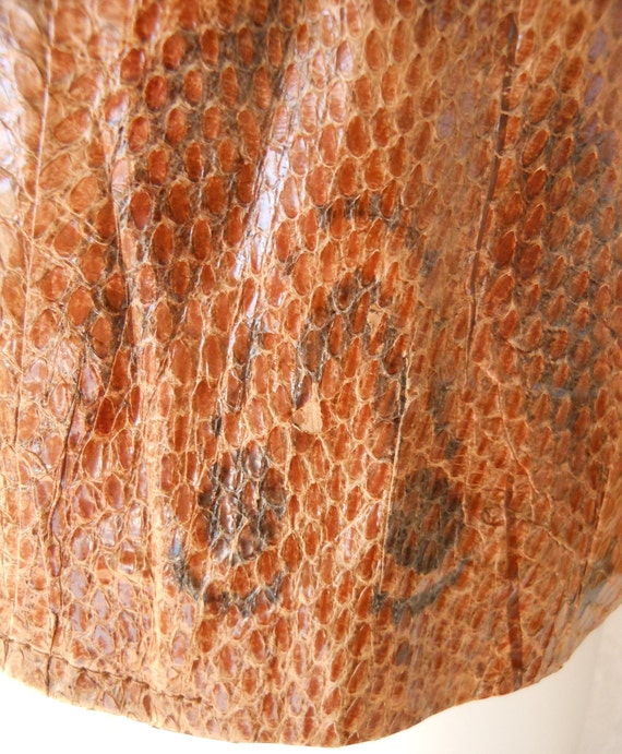 Vintage Exotic Cobra Snakeskin Jacket Cigar Tan S… - image 8