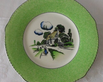 Antique Solian Ware HOMESTEAD Soho Pottery Co English Earthenware 9" Luncheon Plate