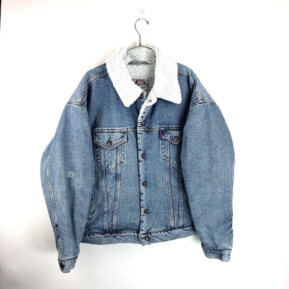 vintage sherpa denim jacket