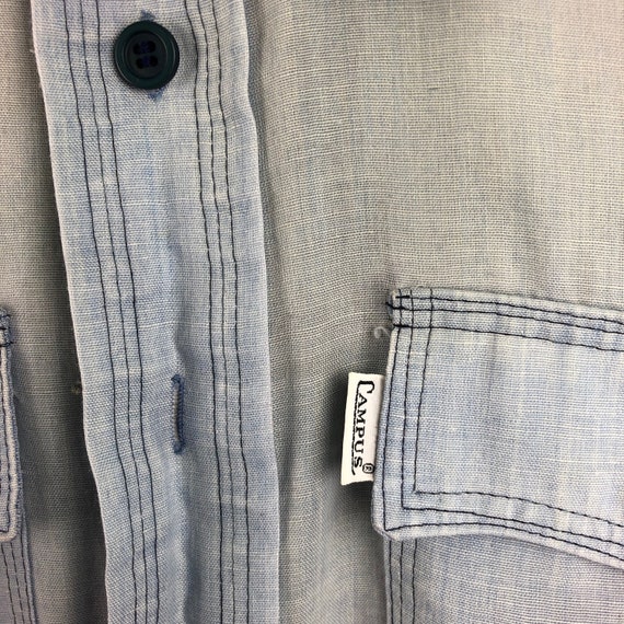 Vintage 70s Campus Button Down Whimpy Drawing Sz … - image 6