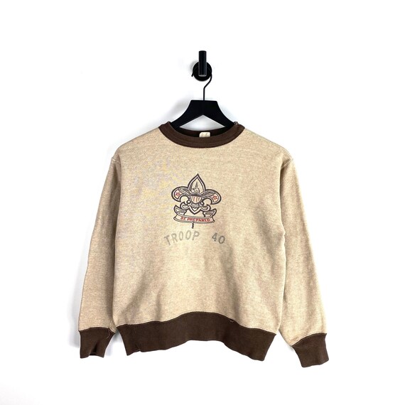 Vintage 1940s Boy Scout Sweater Sweatshirt Sz 38 B