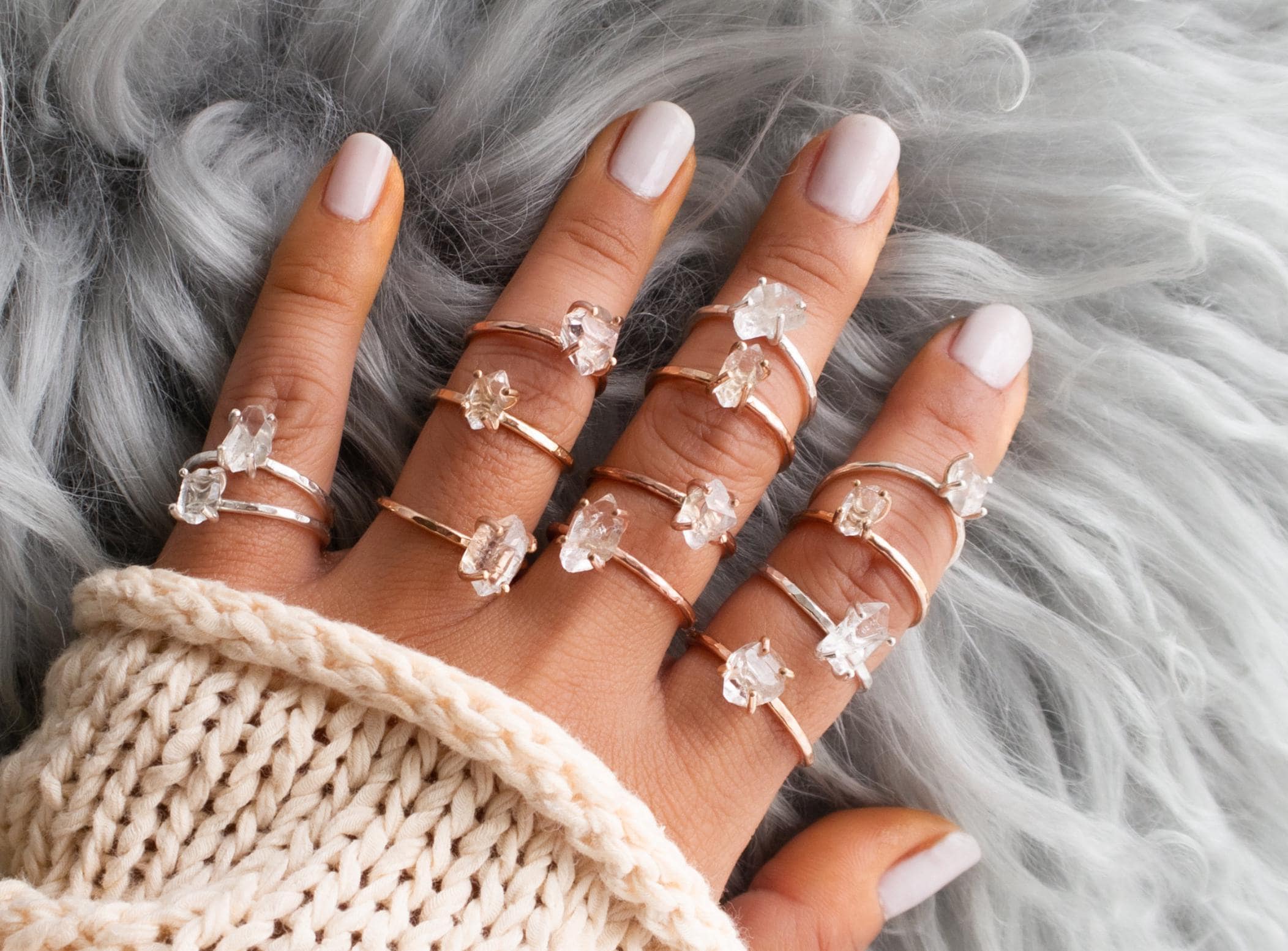 Herkimer Diamond Ring Etsy Canada
