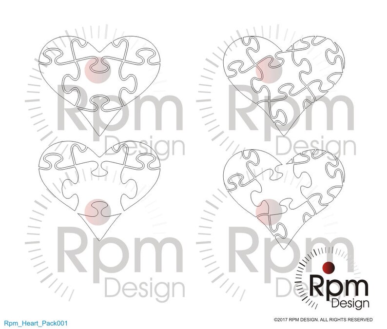 Download Valentine Heart Puzzle SVG File Heart svg Puzzle Love CNC ...