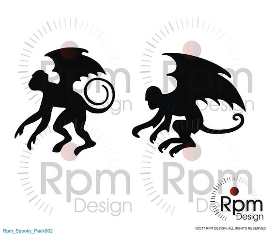 Download Flying Monkey Svg Wizard Of Oz Halloween Svg File Flying Etsy
