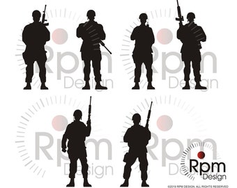 Soldier SVG, Army SVG, Military, People, dxf, Laser, Cricut, Silhouette, Cuttable, Digital File, Vector, Download