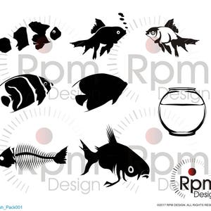 Fish SVG File, Gold Fish, Fish, Goldfish, fishbowl, Gold Fish, CNC, Laser, Cricut, Silhouette, Cuttable, Digital File, Vector, Download image 1