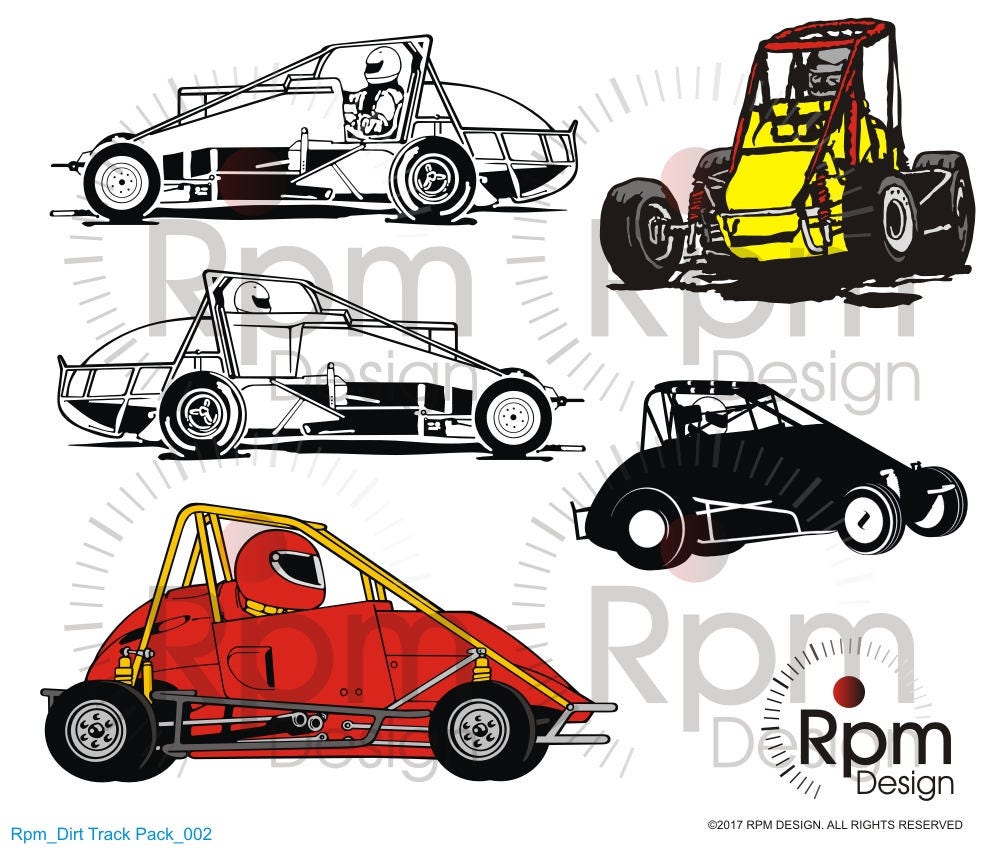 Download Racecar Svg File Racing Svg Sprint Car Silver Crown Car Etsy