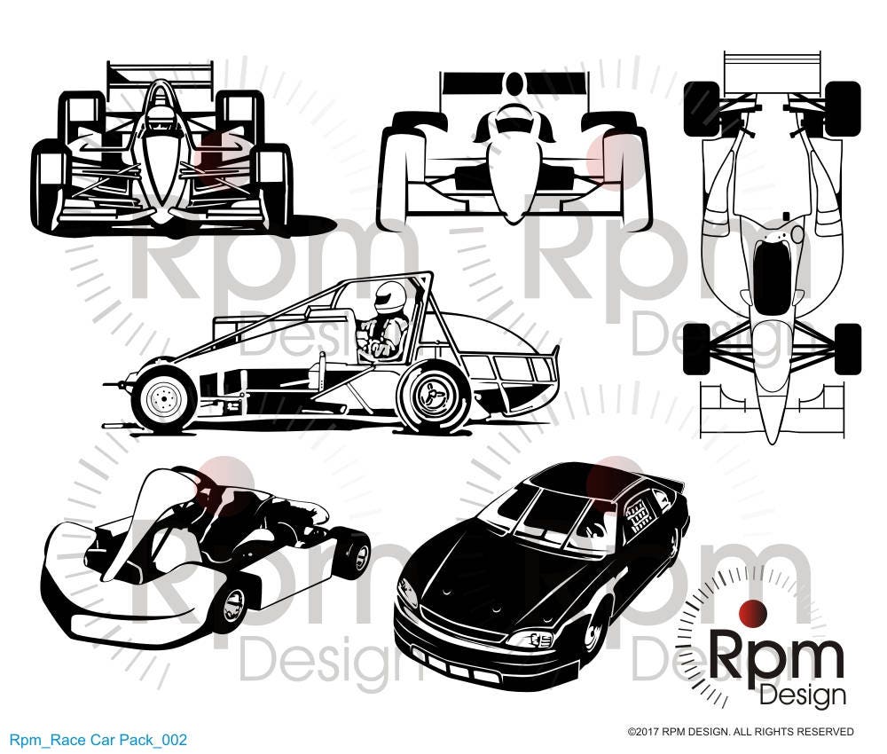 Race Car Svg Racing Svg Indy Sprint Car Go Kart Stock Etsy