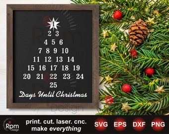 Days Until Christmas SVG, Christmas Countdown SVG, Christmas Tree SVG, Christmas Sign Svg, Farmhouse Christmas Svg, Christmas Svg Files