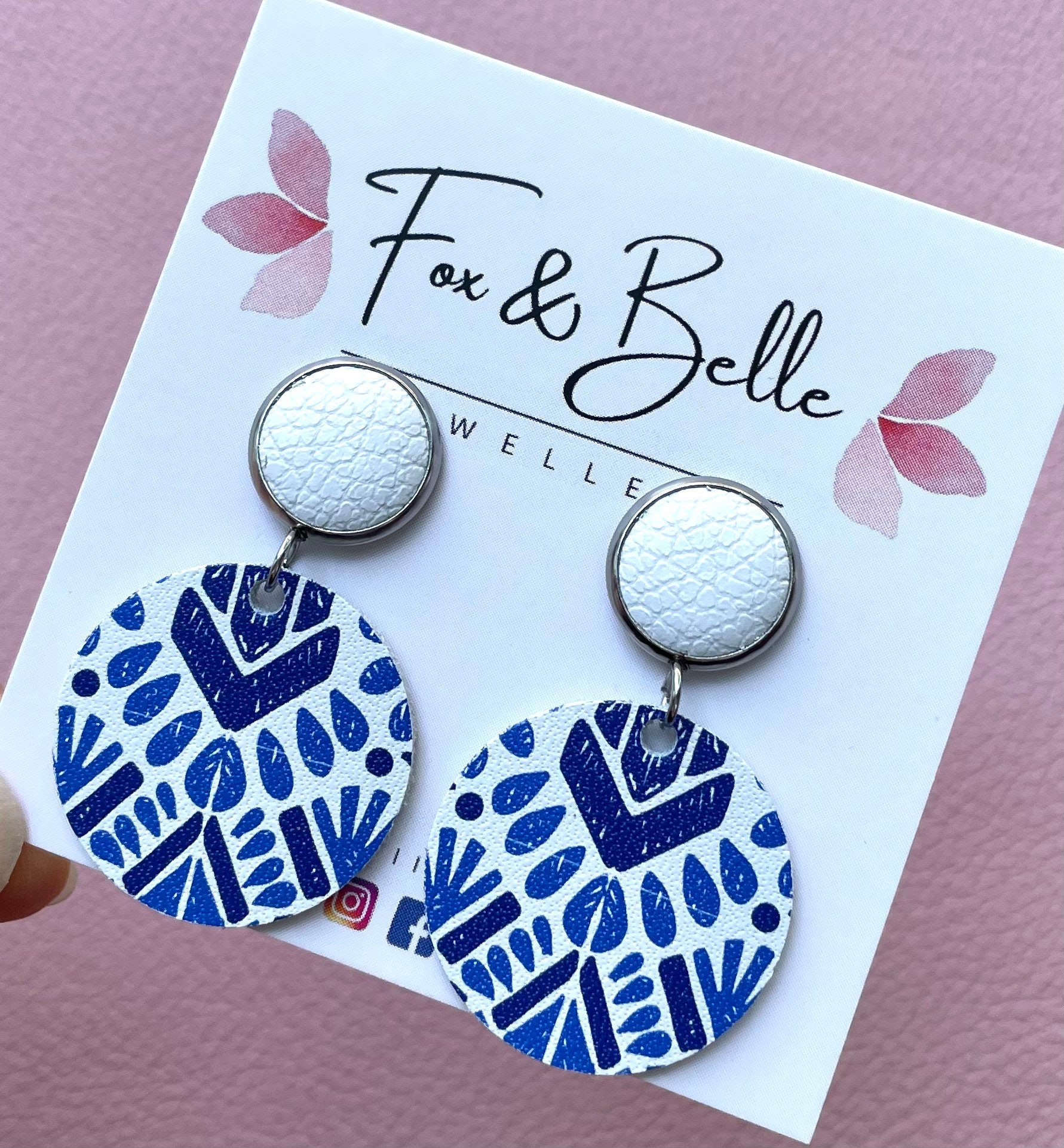 Leather 2024 dangle earrings