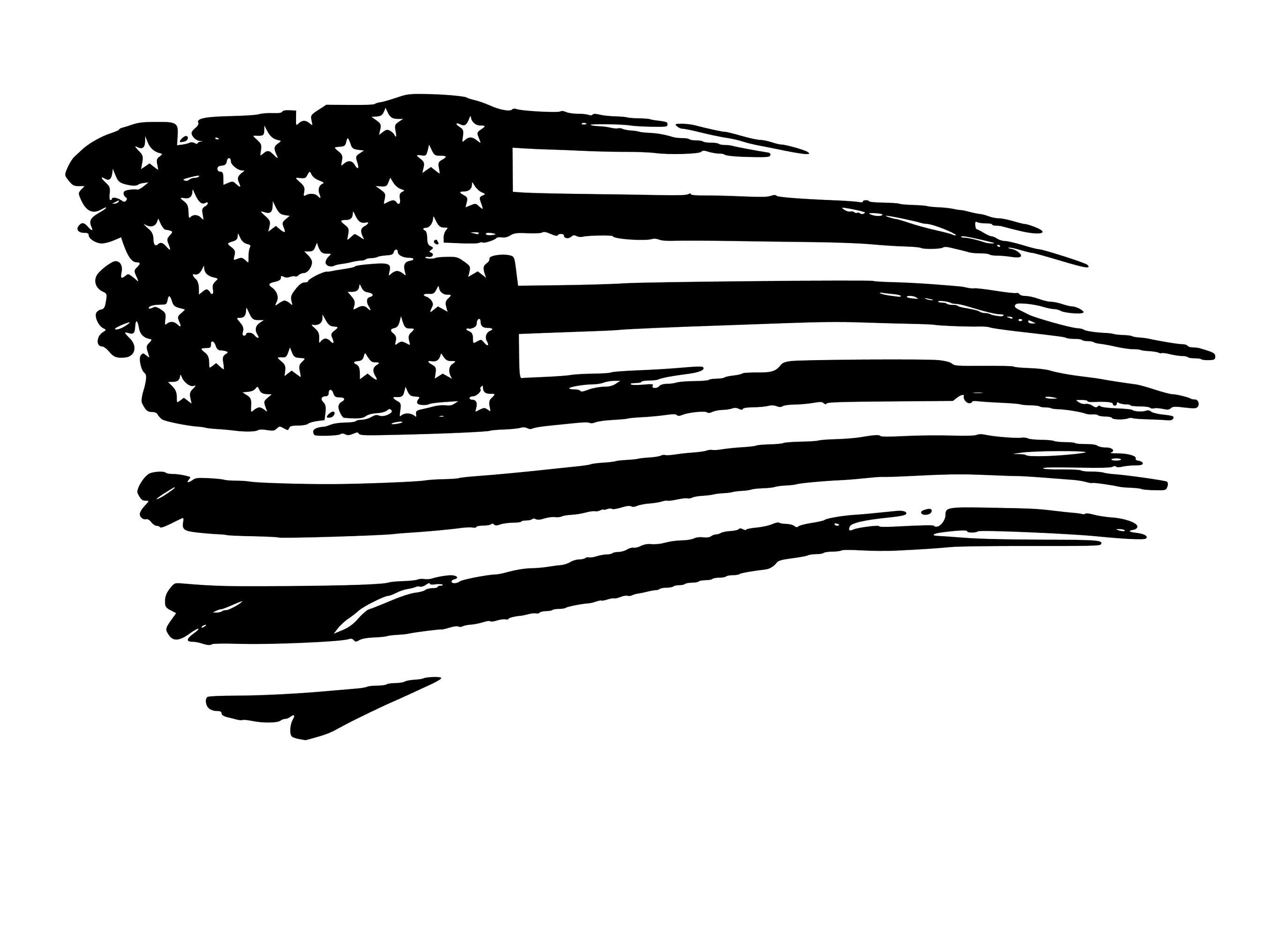 Tattered US Flag Vinyl Decal 4x5 | Etsy