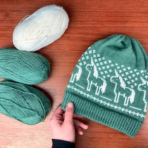 Knitting Machine Pattern - The Unicorn Beanie - 4.5 mm standard gauge knitting machine - Silver Reed SK280 - 24 stitches pattern