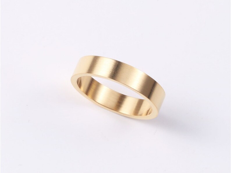 Bands Wedding Band Stainless Steel Stackable Rings Daily Ring Band Ring Band Ring Flat Band Ring PVD Plated - 18k Plated ETERNITY