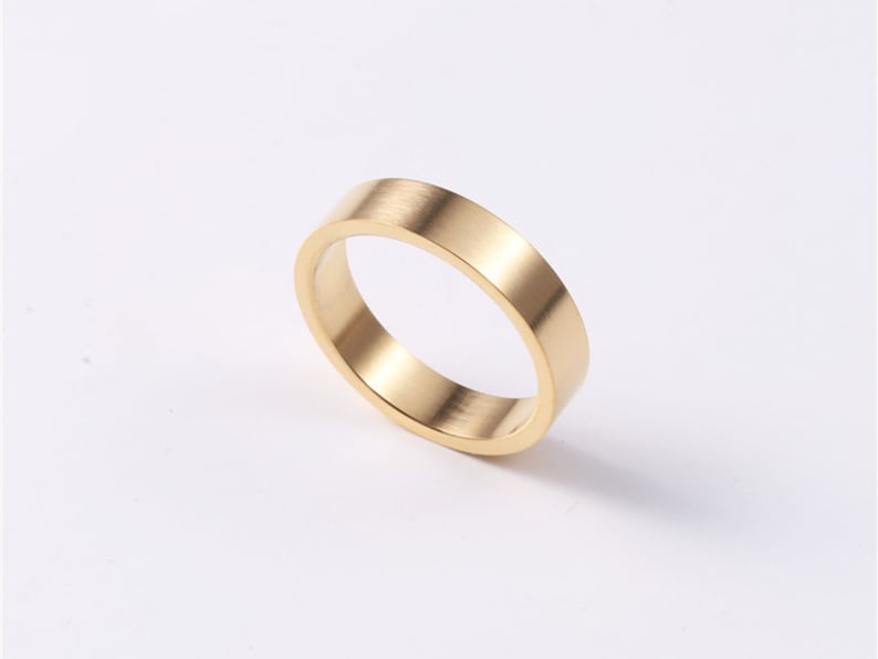 Bands Wedding Band Stainless Steel Stackable Rings Daily Ring Band Ring Band Ring Flat Band Ring PVD Plated - 18k Plated ETERNITY