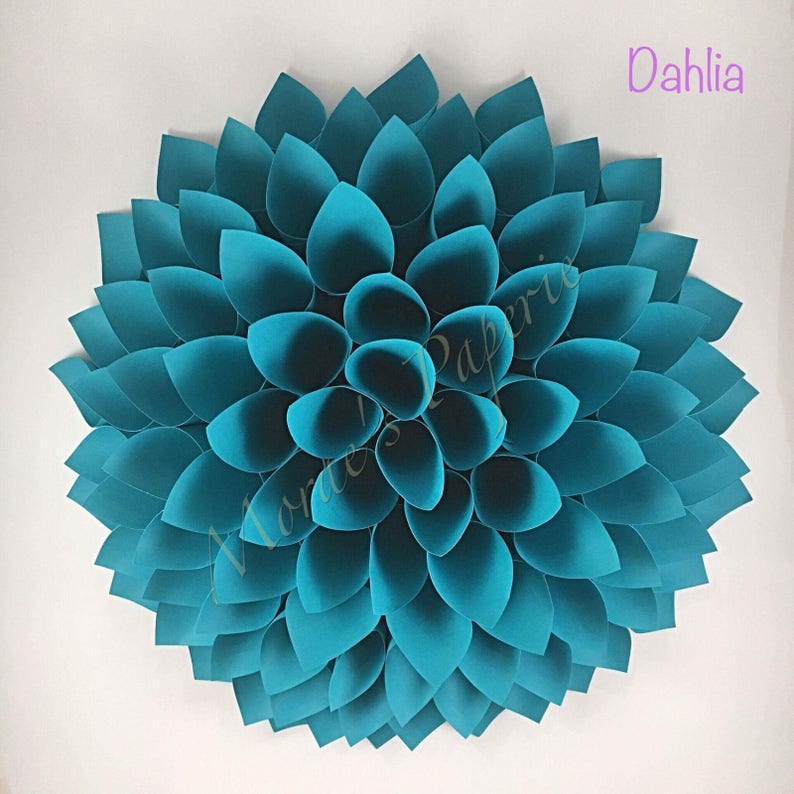 Giant Dahlia Paper Flower Wall Decor Wedding Backdrop Paper Flower Wall