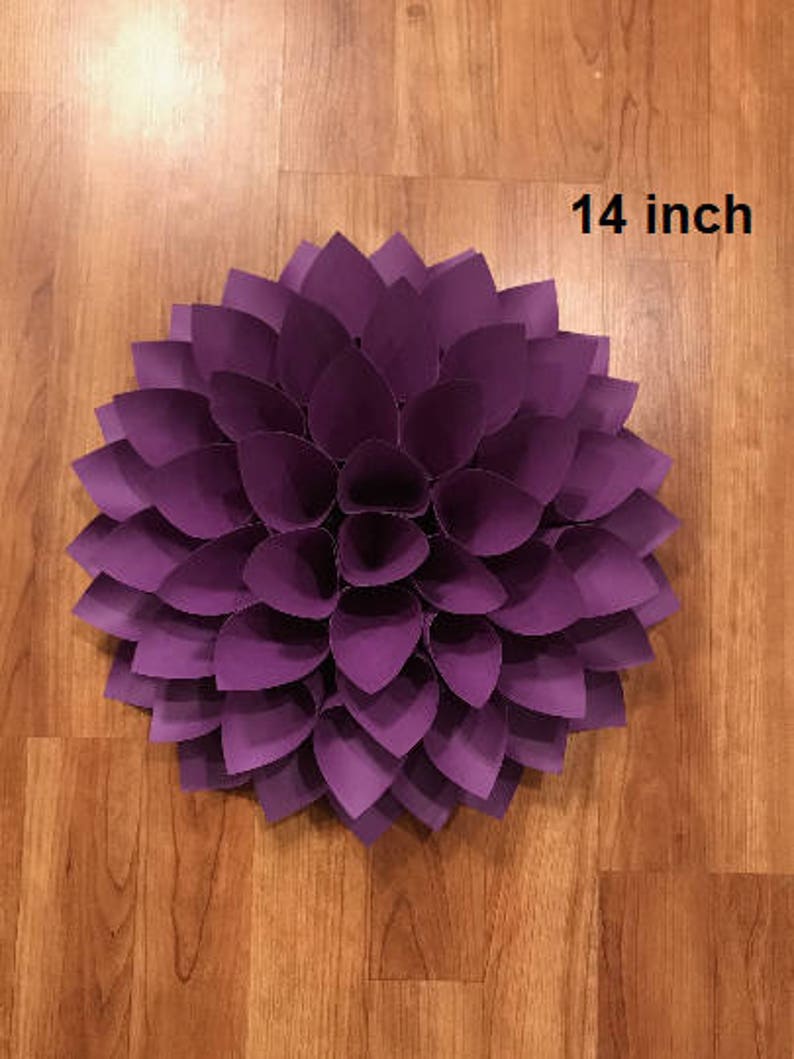 Giant Dahlia Paper Flower Wall Decor Wedding Backdrop Etsy