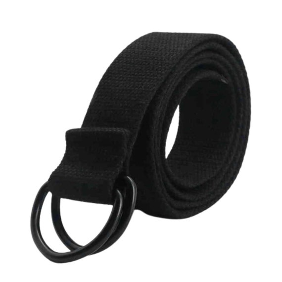Double D Ring Belt Canvas Belt Party Casual Wearladies Belt Etsy Double D Ring Belt Canvas Belt Party Casual Wearladies Belt Etsy