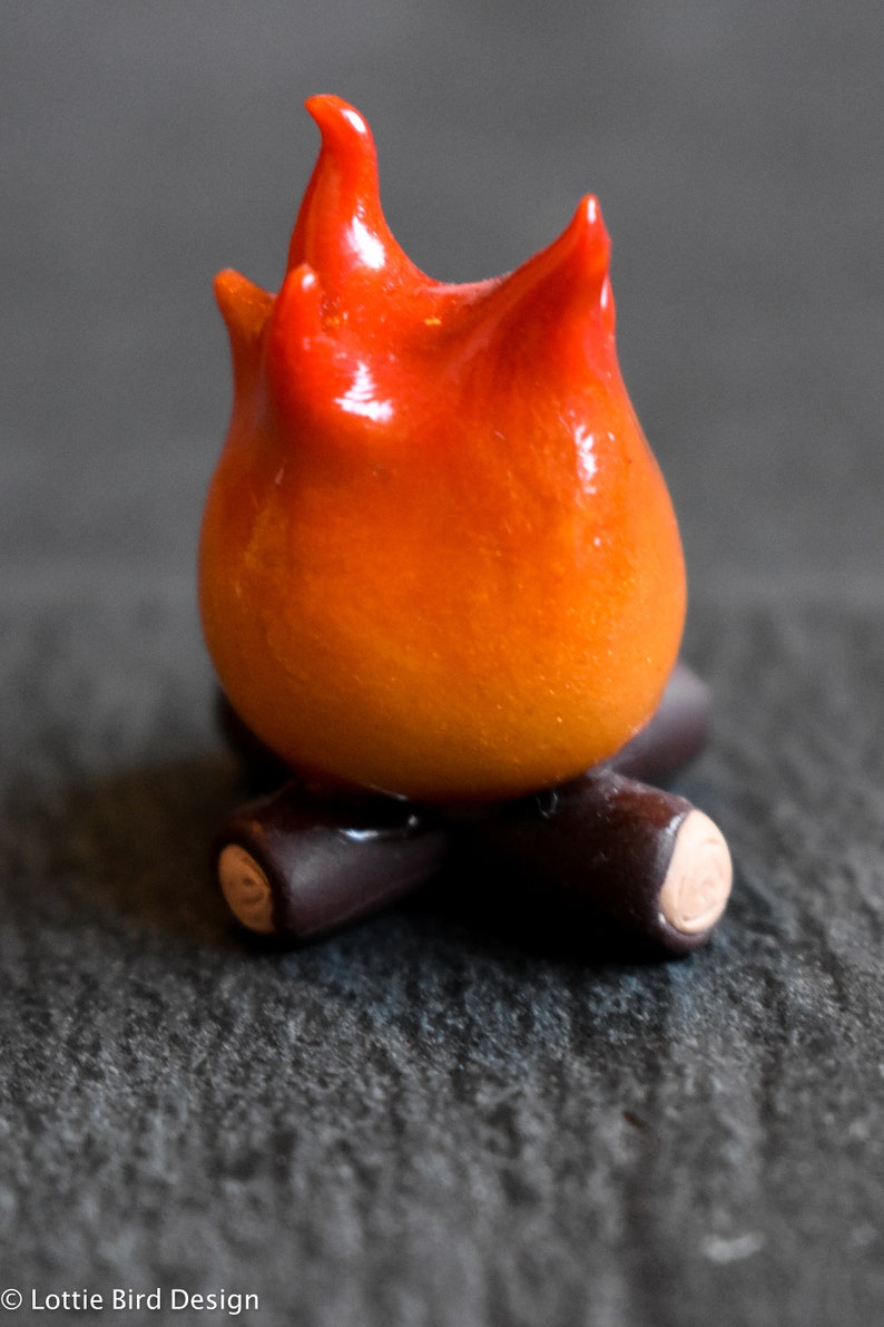 Studio Ghibli Calcifer Polymer Clay Figurine | Etsy