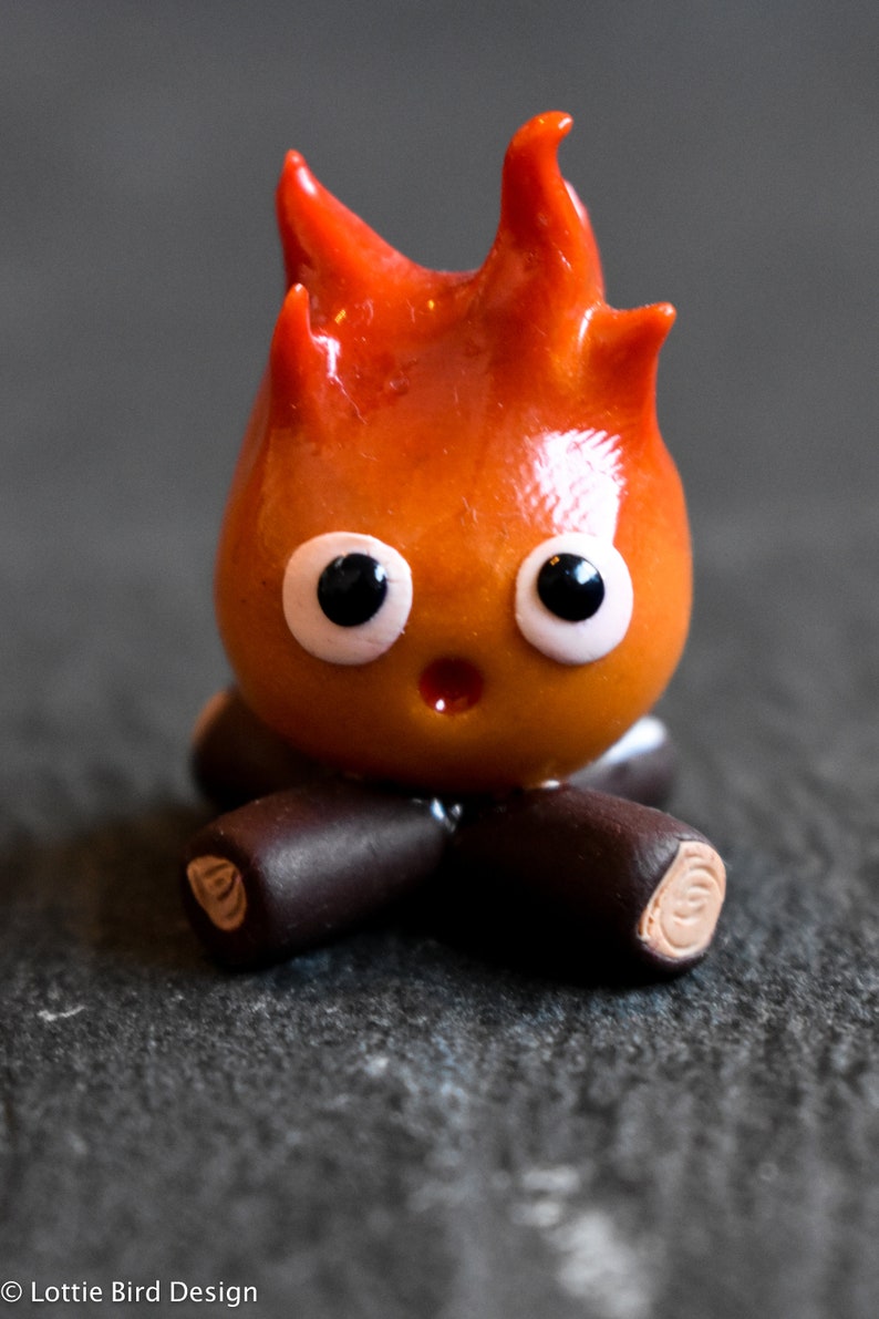 Studio Ghibli Calcifer Polymer Clay Figurine | Etsy