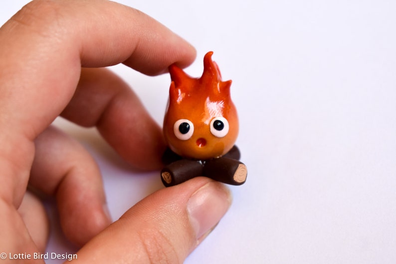 Studio Ghibli Calcifer Polymer Clay Figurine | Etsy