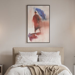Umbrella | Large Expressive Watercolor Art | Large Digital Download | Modern Painting | DIY Printable