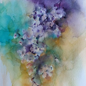 BLOOM | Large Expressive Watercolor Art | Large Digital Download | Modern Floral Painting | DIY Printable