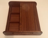 Vintage Kahmal Roll-Top Cassette Floppy Desk Storage Organizer