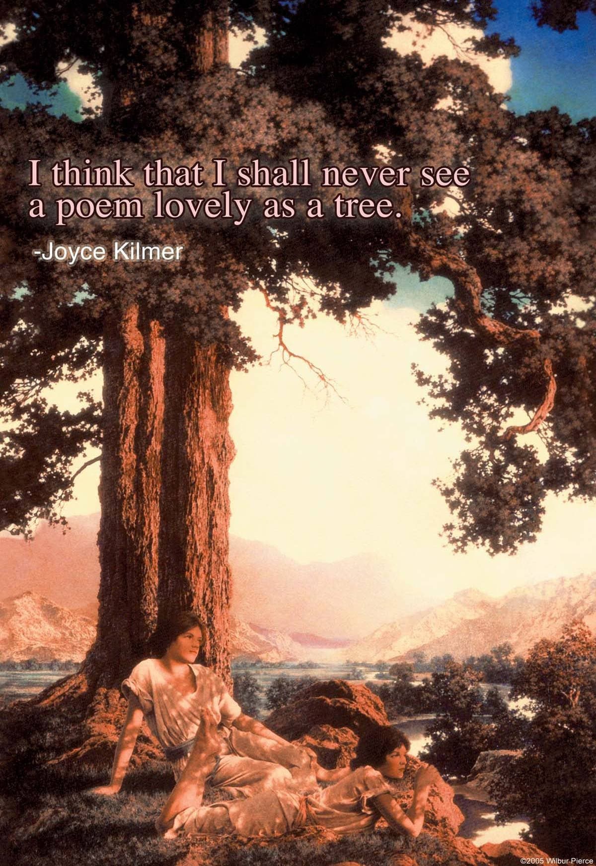 Lovely as a Tree joyce Kilmer Canvas Art Print Etsy
