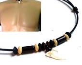 collier homme cuir dent collier homme cuir dent