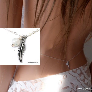 Feather waist chain Silver 925 solid Moonstone N5959 image 4