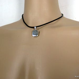 Leder Halskette Schnur und Tür-Foto 925 Silber N3521 Bild 10