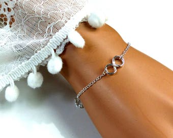 Bracelet infini en argent 925 N3018