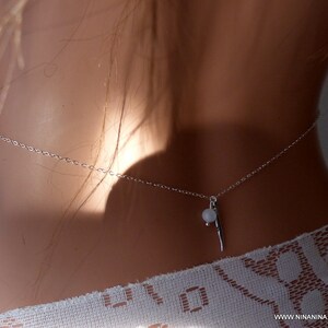 Feather waist chain Silver 925 solid Moonstone N5959 image 5