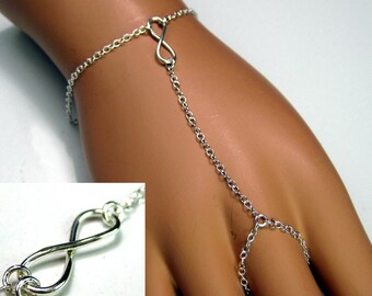 Bracelet bague infini argent massif N3580