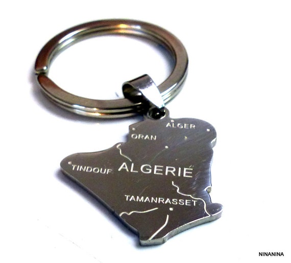 Porte-clé ALGERIE acier inoxydable N2637 -  Canada