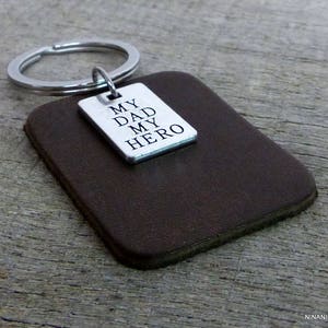 MY DAD MY HERO N5270 leather keyfob image 4