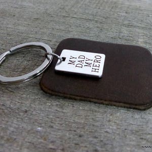 MY DAD MY HERO N5270 leather keyfob image 3