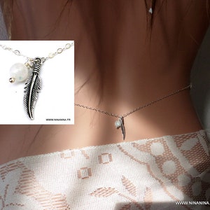 Feather waist chain Silver 925 solid Moonstone N5959 image 6