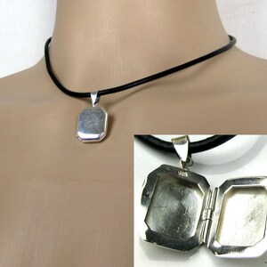 Leder Halskette Schnur und Tür-Foto 925 Silber N3521 Bild 6