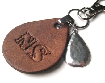 Custom leather key fob "INITIALS" N3217