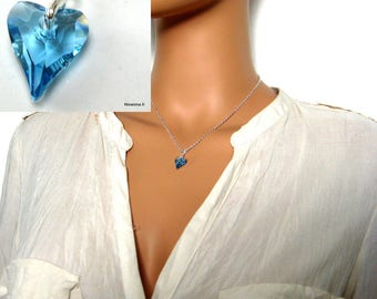 N3488 swarovski crystal and sterling silver necklace