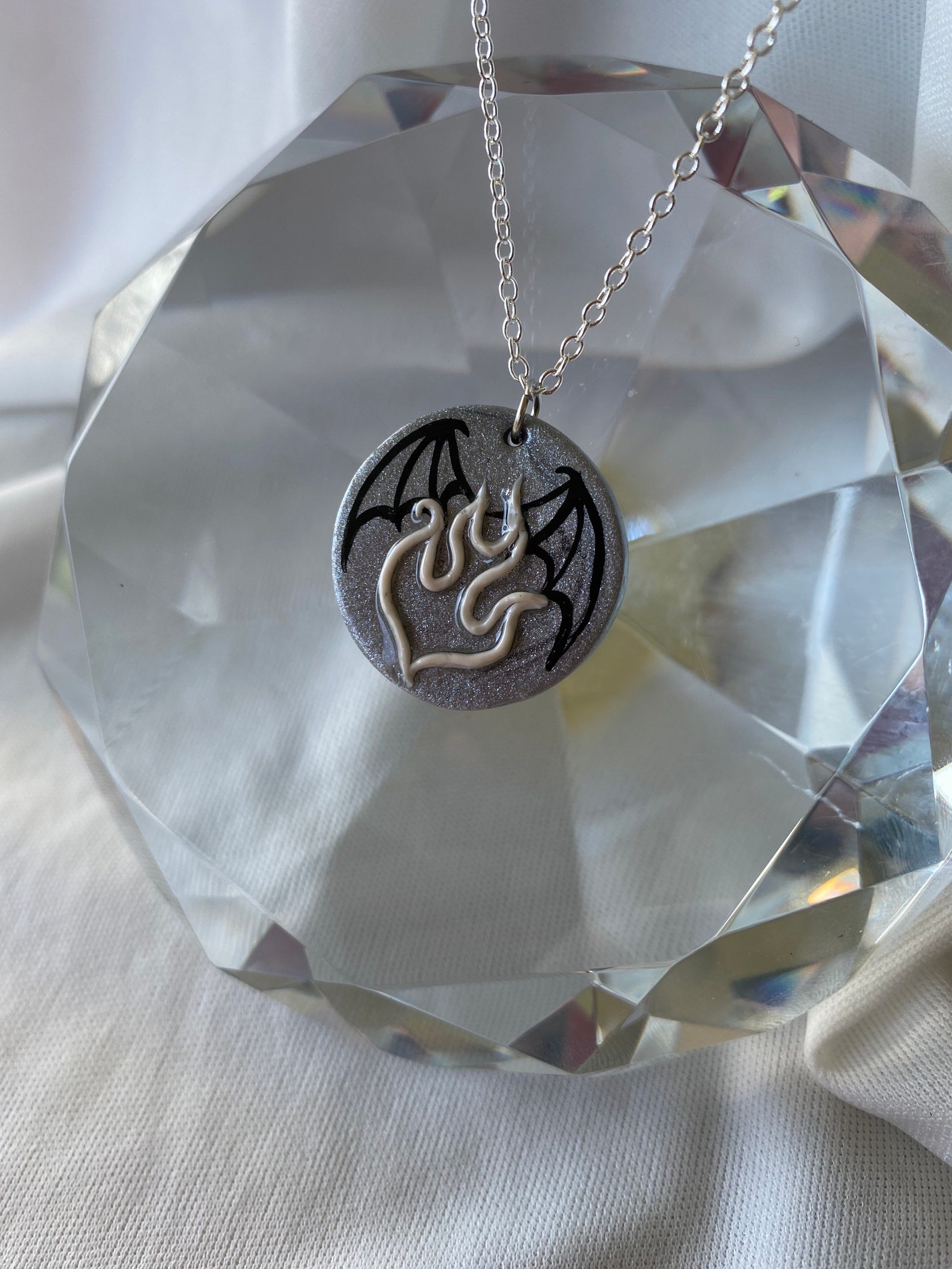 A Court of Silver Flames Necklace Nesta Pendant Illyrian - Etsy UK