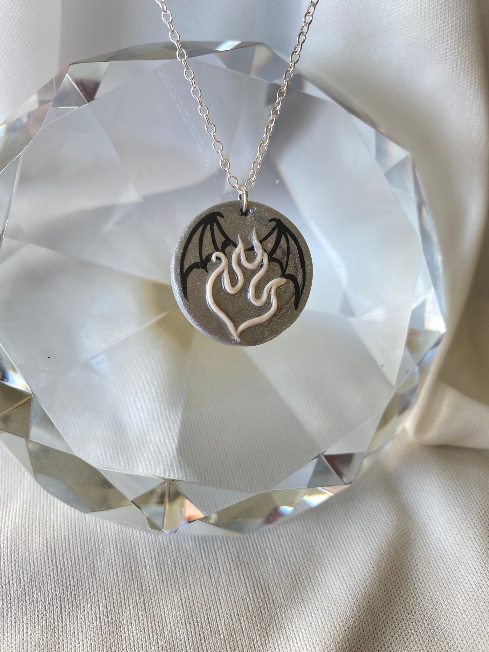 A Court of Silver Flames Necklace Nesta Pendant Illyrian - Etsy UK