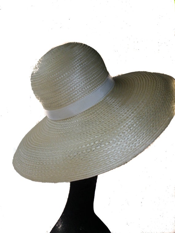 Wide Brim Straw Hat In White / Off White - image 7