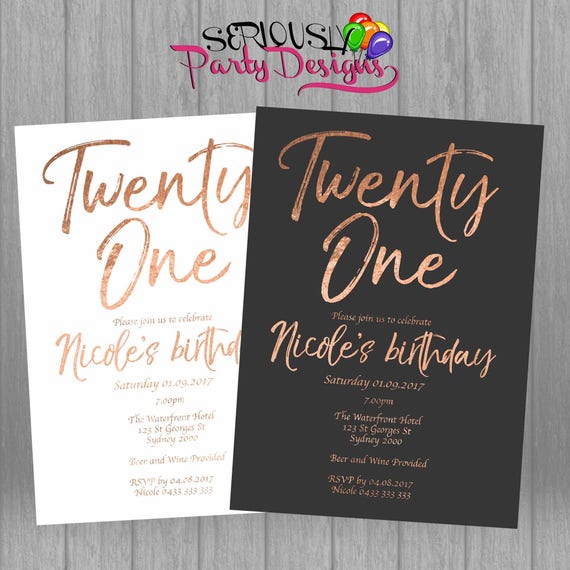 21st Birthday Invitation Templates Free Greetings Island
