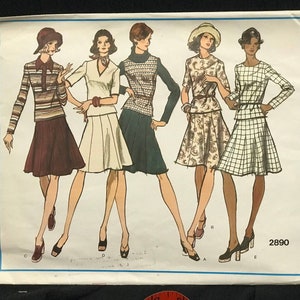 Vogue Basic Design 2890 Size 12 Un-Cut pattern 70&#39;s