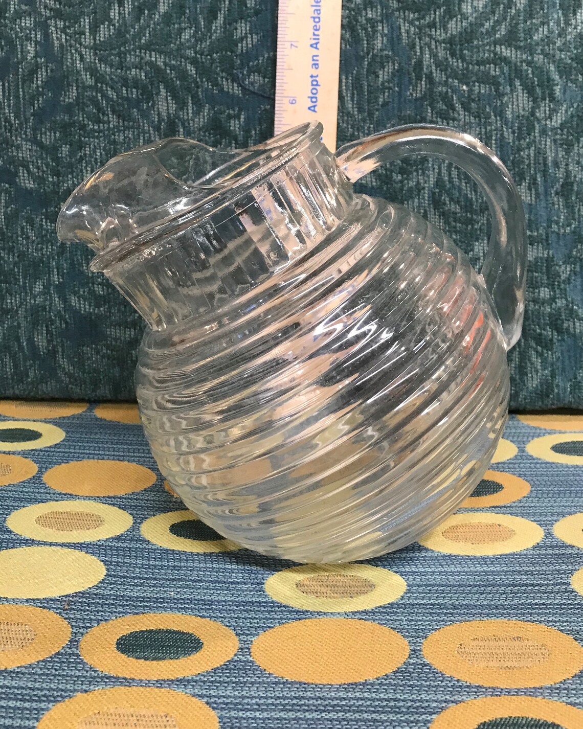 Fiestaware Small Clear Glass Pitcher Perfect Beehive Style Etsy
