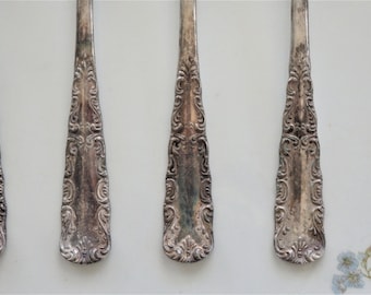Antique 1847 Rogers Bros A1 Silver Plate Spoons Portland Pattern (1891)