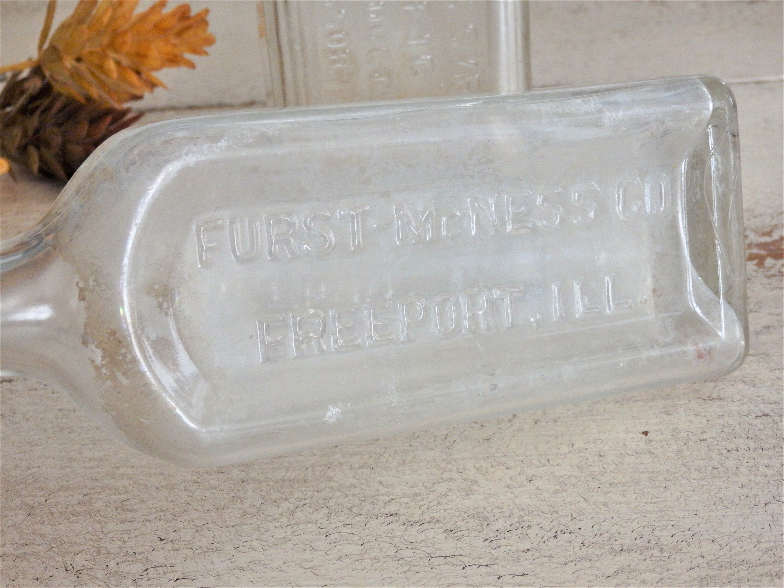 3 Old Glass Bottles, Penslar, California Fig Syrup Co Sterling Products