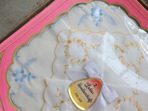 Vintage Handkerchiefs, New Old Stock Ladies Handk… - image 3